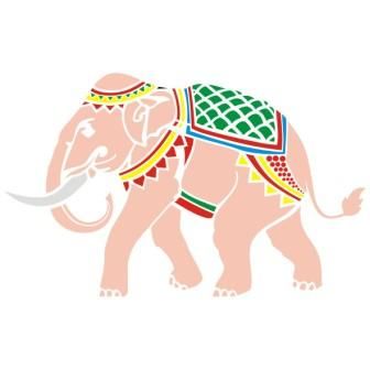Трафарет Индийский слоник