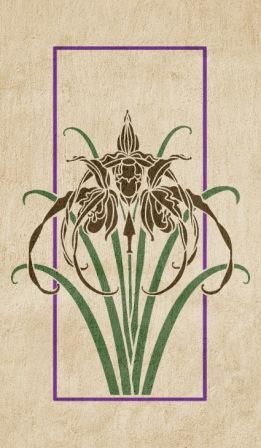 Трафарет Черная Орхидея